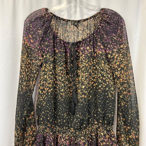 Jessica Simpson Women’s Long Sleeve Boho Dress Drop Elastic Waist Floral Print S - Picture 2 of 8